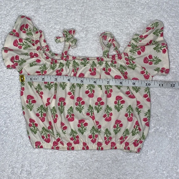 Jessica Simpson open shoulder bloomer summer set 6/9m - Picture 2 of 9